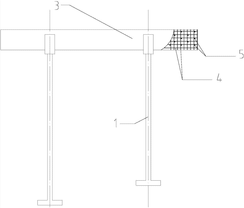 Reinforced structure of thin-wall hydraulic structure and reinforcing method