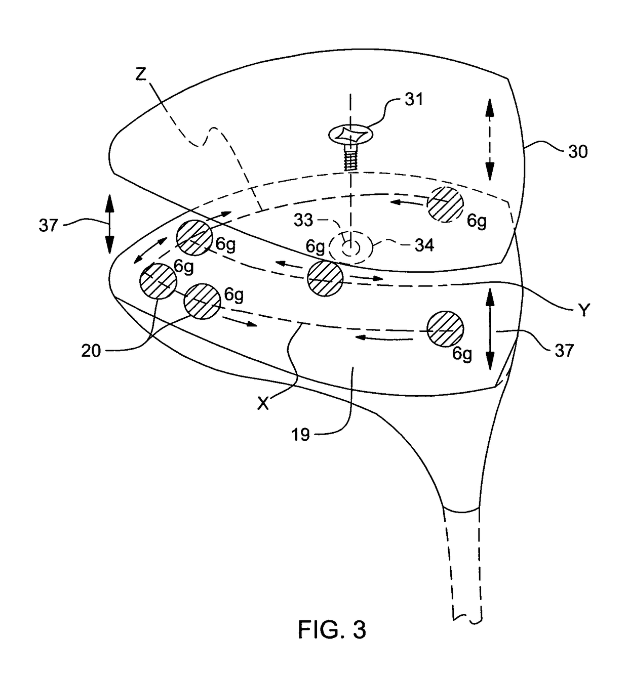 Golf club with adjustable center of gravity head