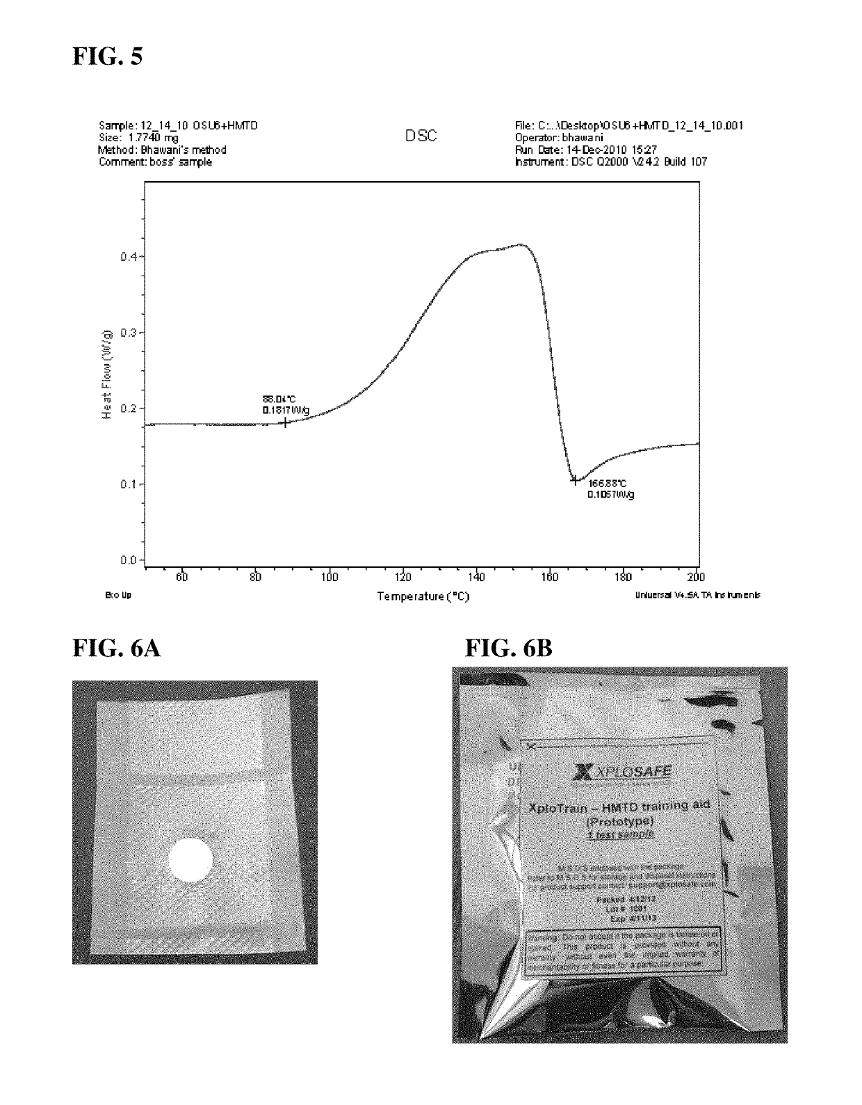 Explosive-containing porous materials as non-detonable training aid