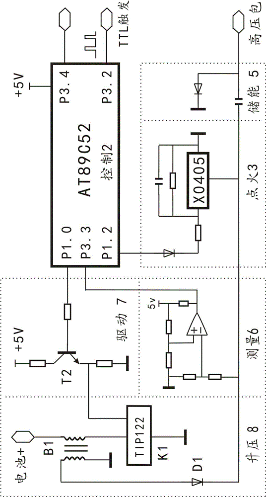 Energy balance ignition circuit of gasoline engine and balance control method