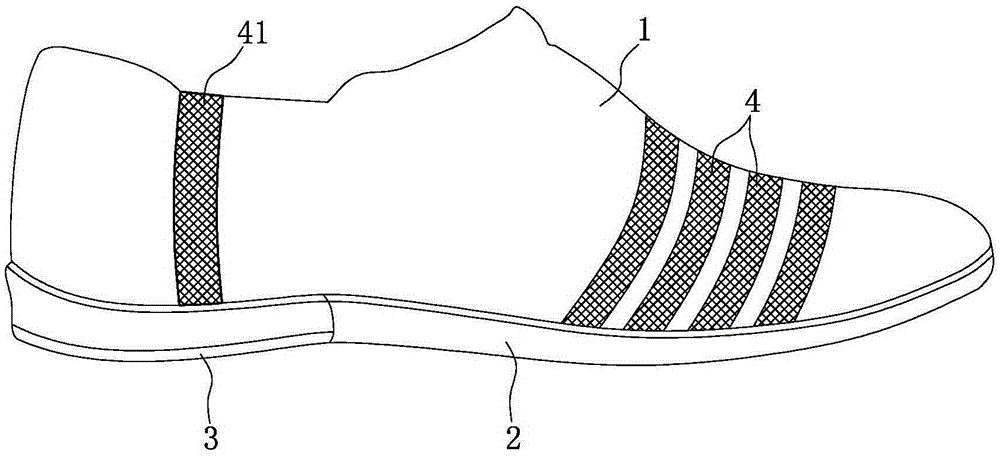 A kind of ventilated anti-odor leather shoes