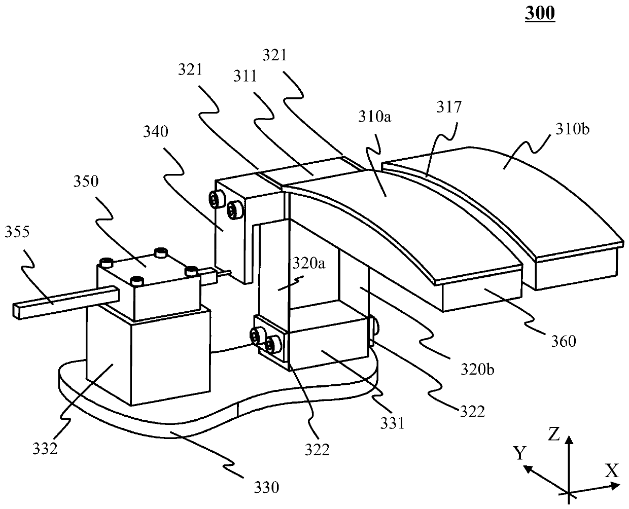 Motion guiding assembly of collimator device