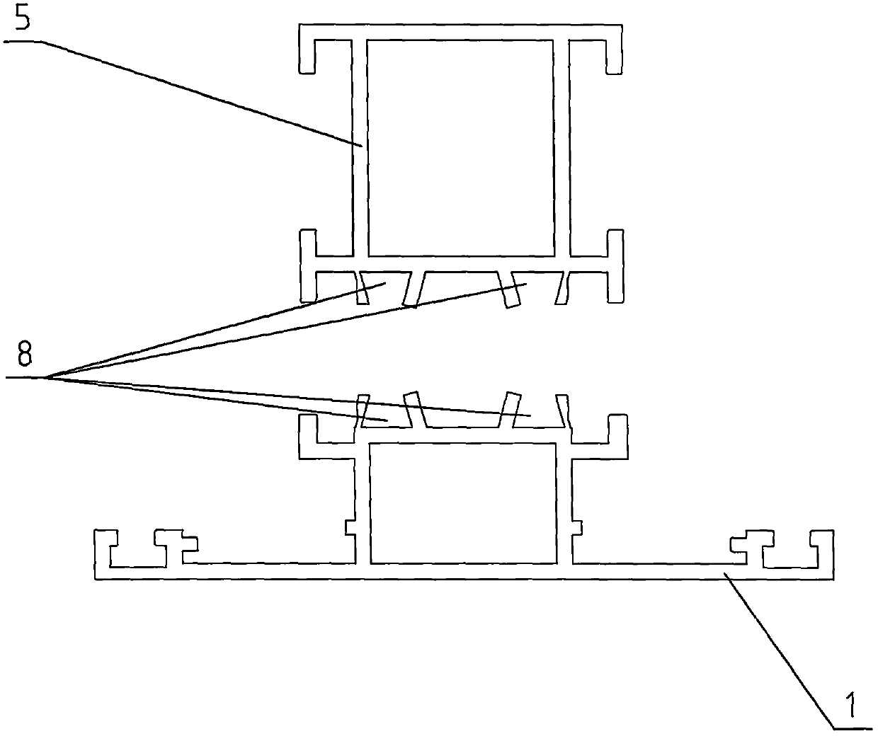 A method and equipment for forming polyurethane foamed metal profiles in inner cavity by threading method