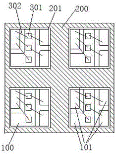 QFN surface-mounted RGB-LED encapsulation module and manufacturing method thereof