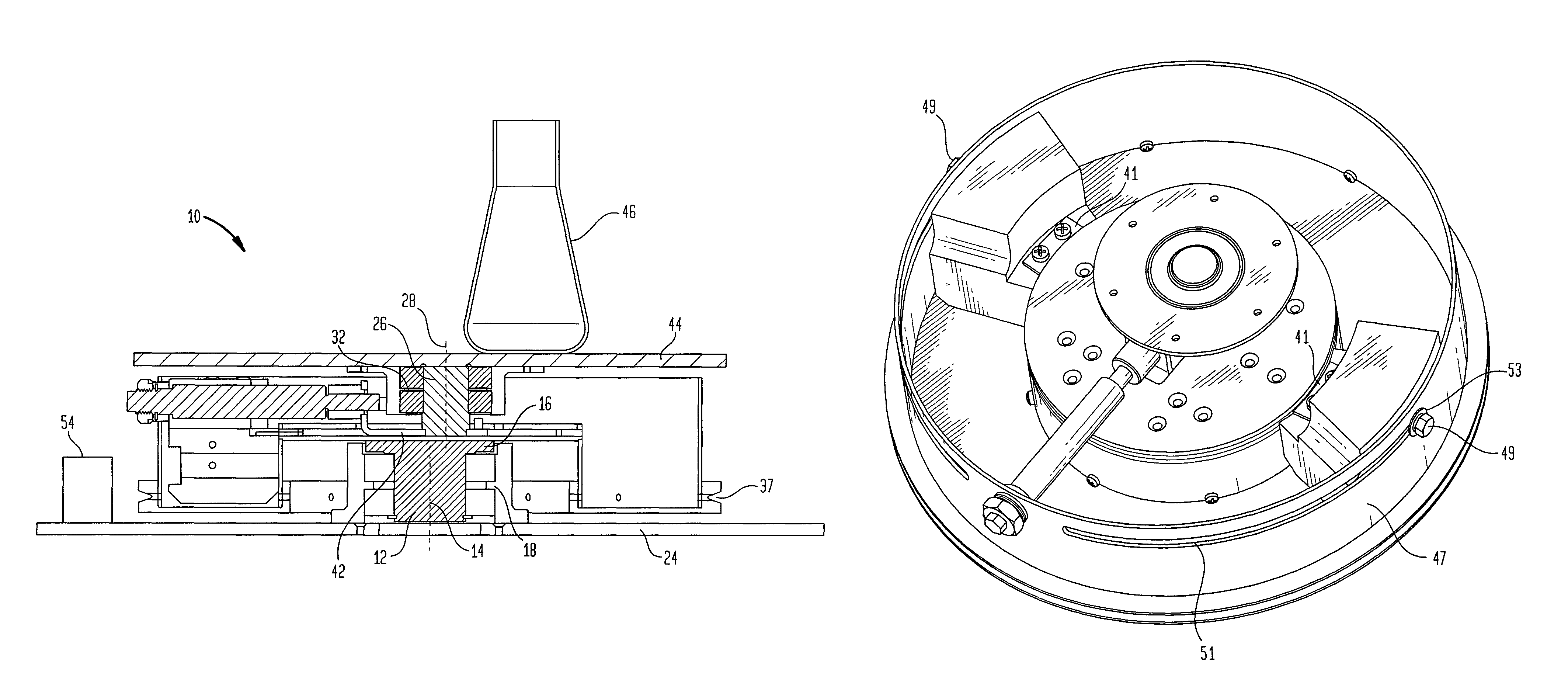 Adjustable orbit imbalance compensating orbital shaker