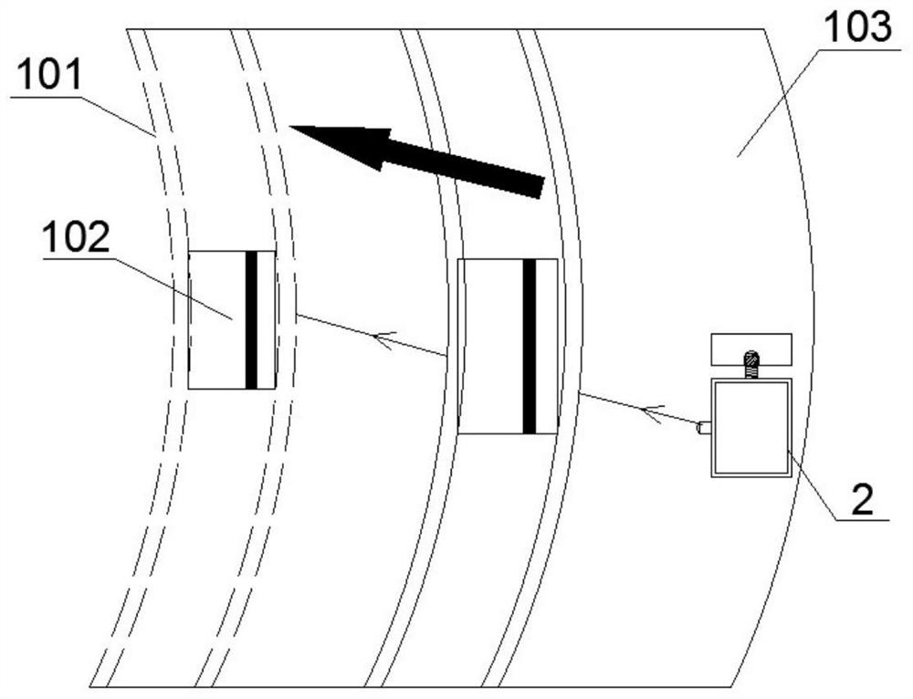 Real-time automatic measurement method and system for shield tail gap