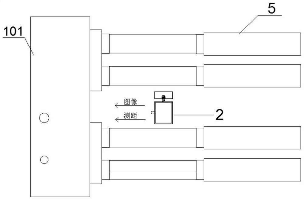 Real-time automatic measurement method and system for shield tail gap