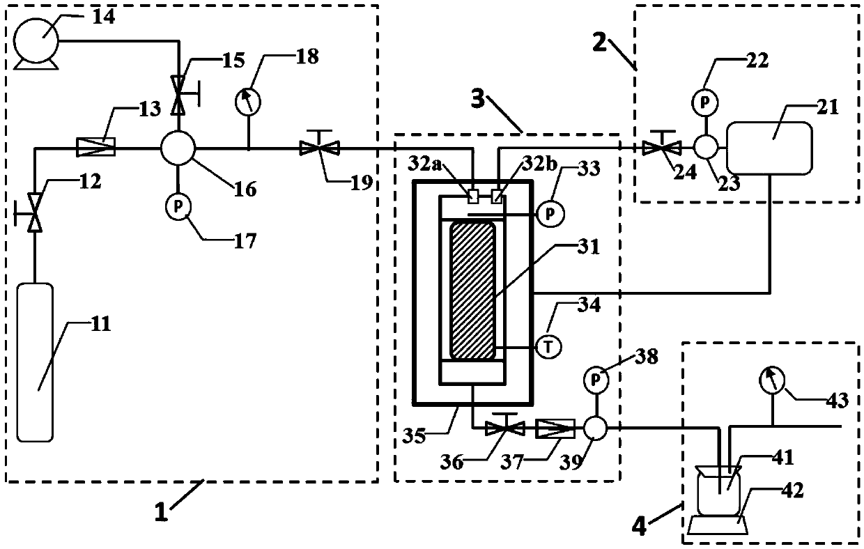 Device and method for measuring isothermal desorption curve of coal rock under saturated water condition