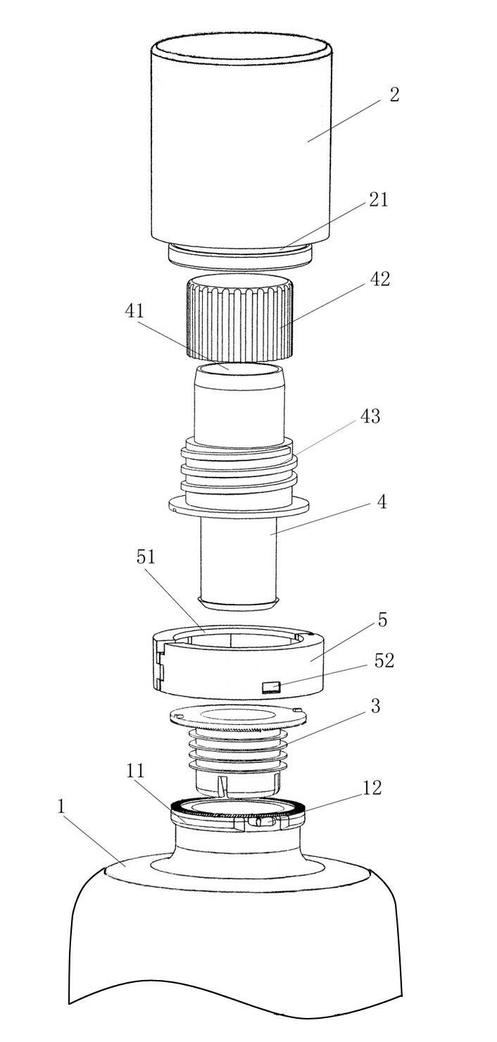 Anti-counterfeiting structure of wine bottle