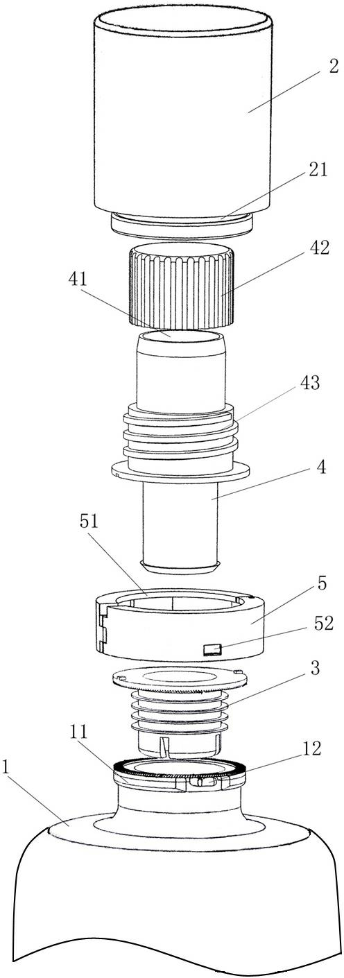 Anti-counterfeiting structure of wine bottle