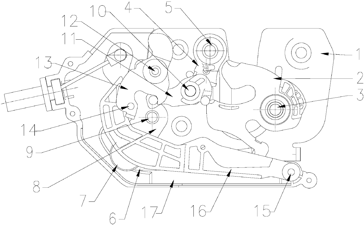 Self-sucked side look lock unlocking clutch mechanism