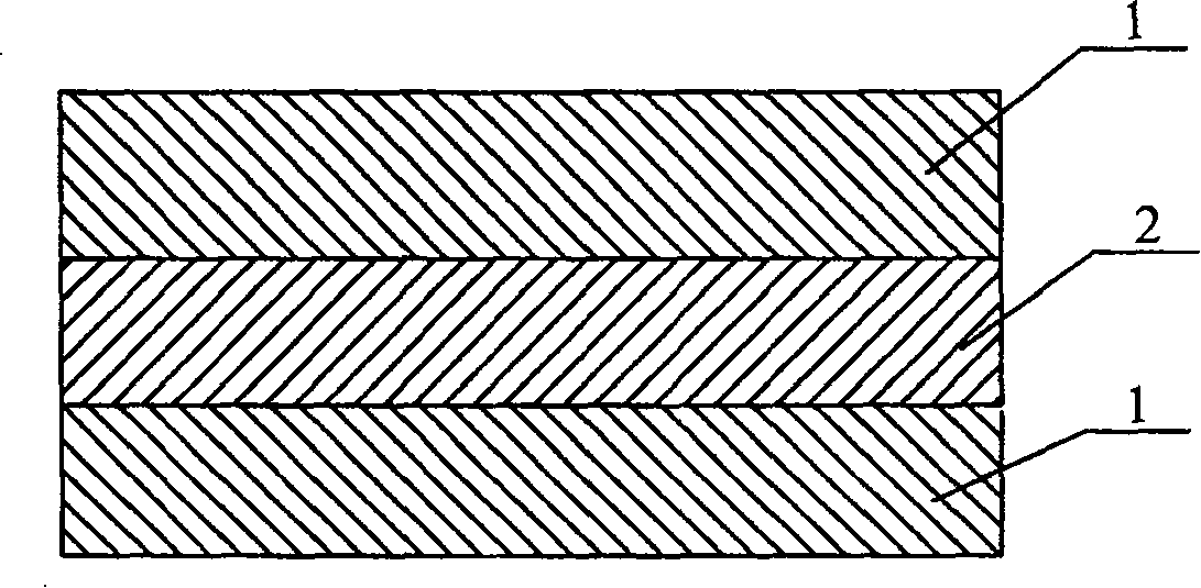 Composite plate of intermetallic TiAl compound and Ti alloy and its production process