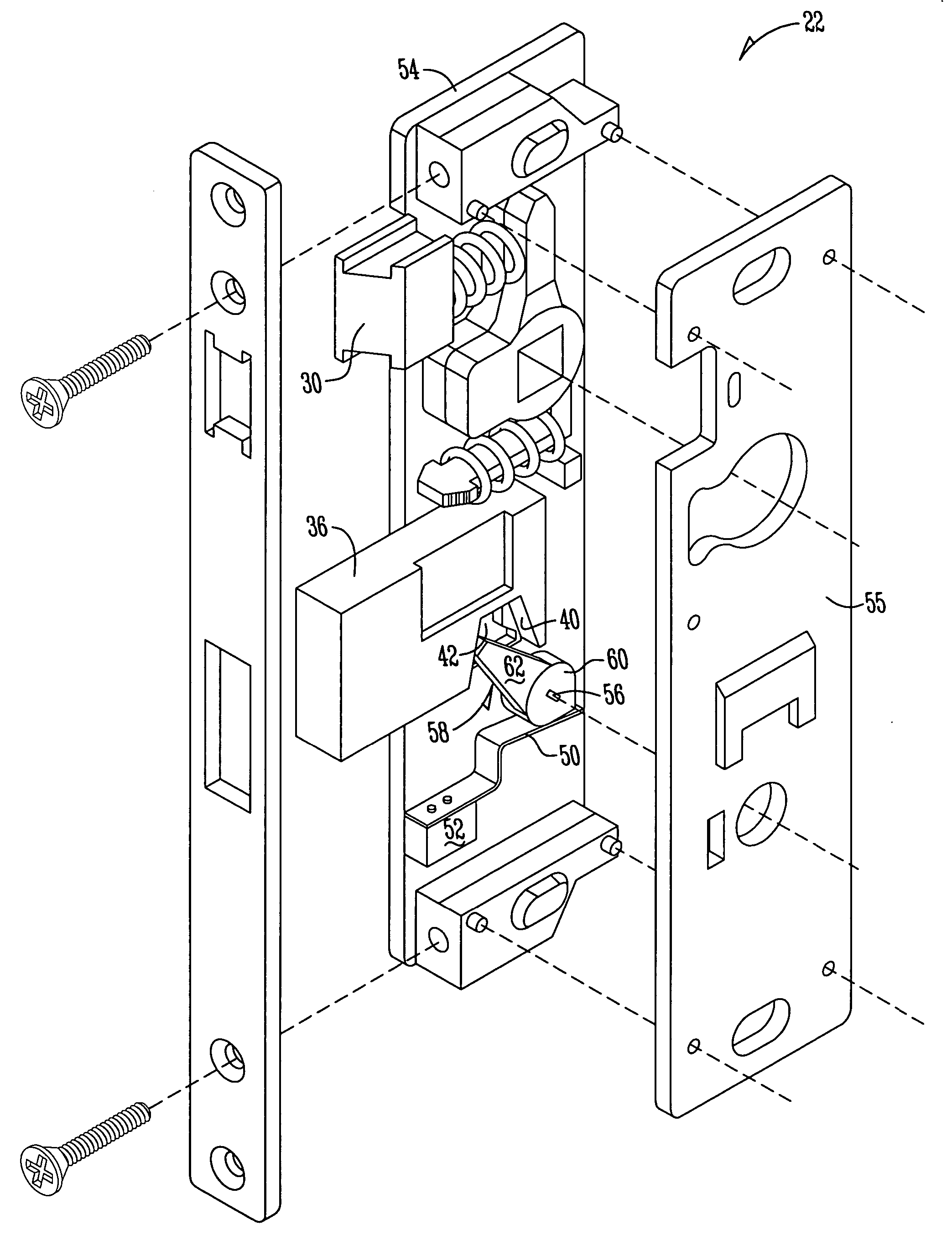 Storm door mortise lock that prevents lockout