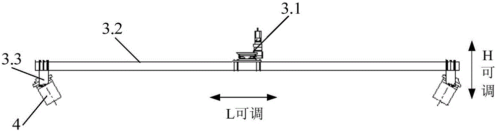 Test system for deformation measurement of large spacecraft structure under vacuum and low-temperature environment