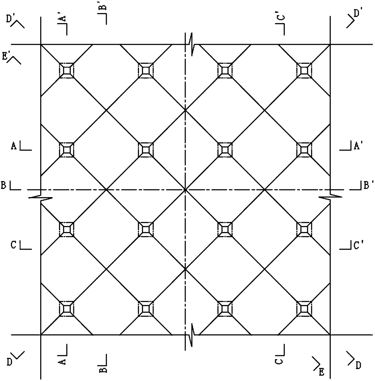 Basement bottom plate structure high in floating and cracking resistance and design method thereof