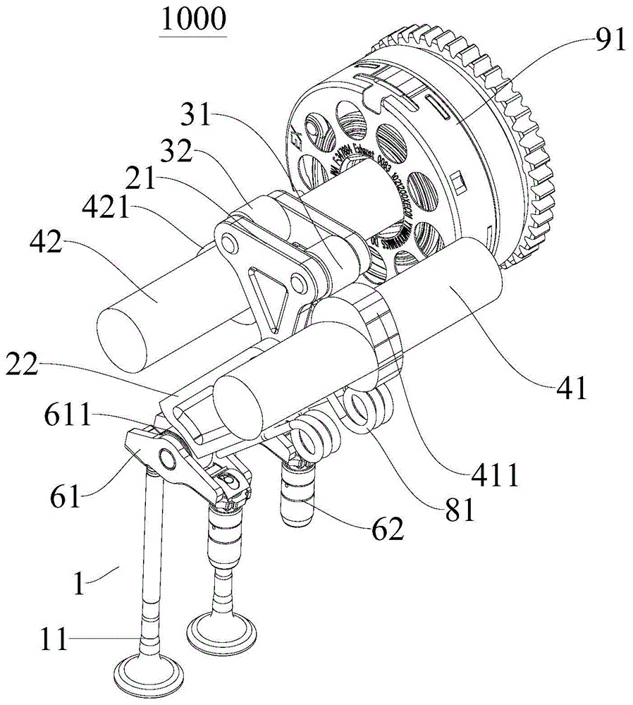 Air distribution mechanism for engine, and cam thereof