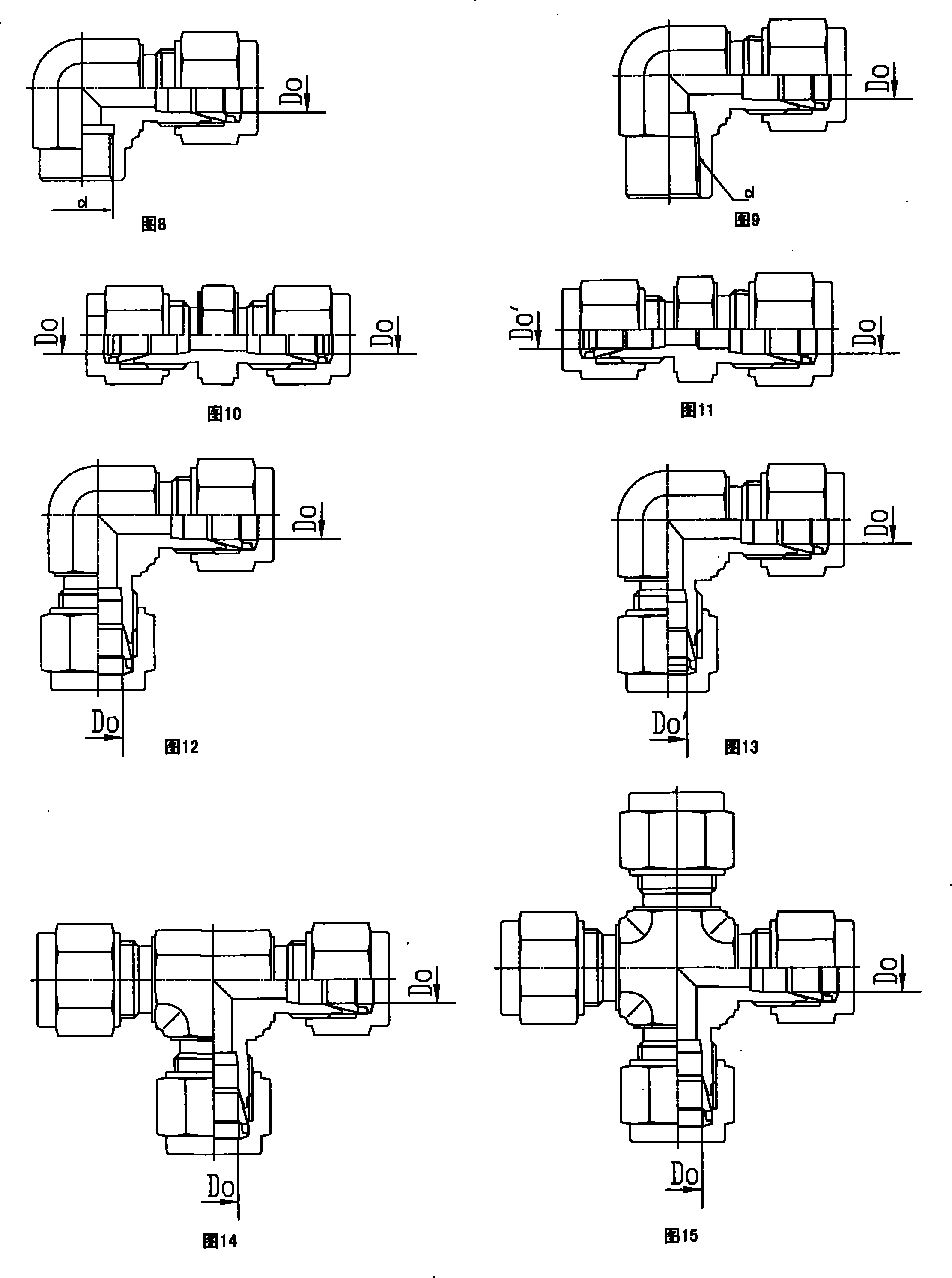 Double-ferrule type pipe joint of double-sealing and double-fastening support and using method thereof