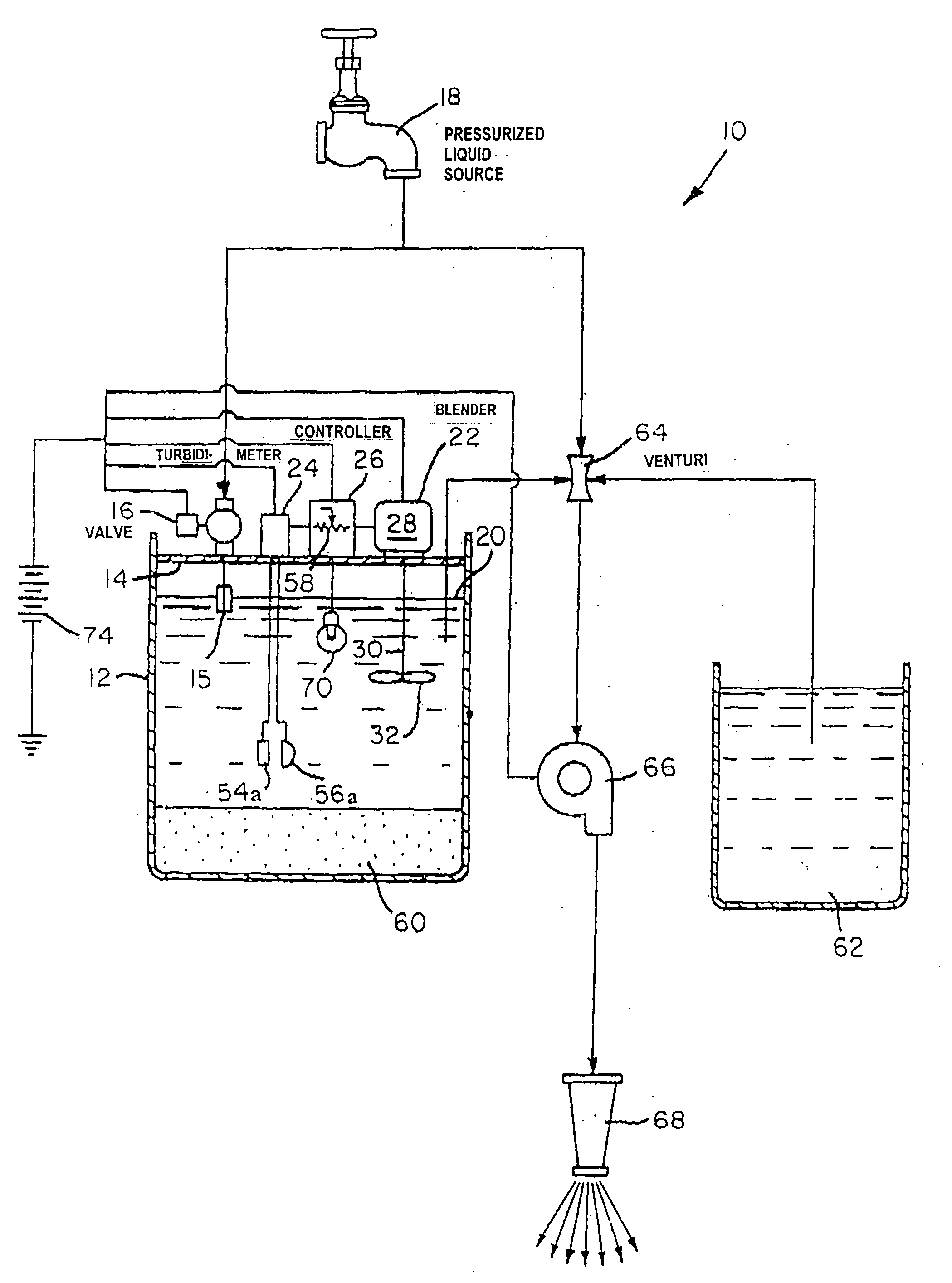 Apparatus for dissolving a solid material in a liquid