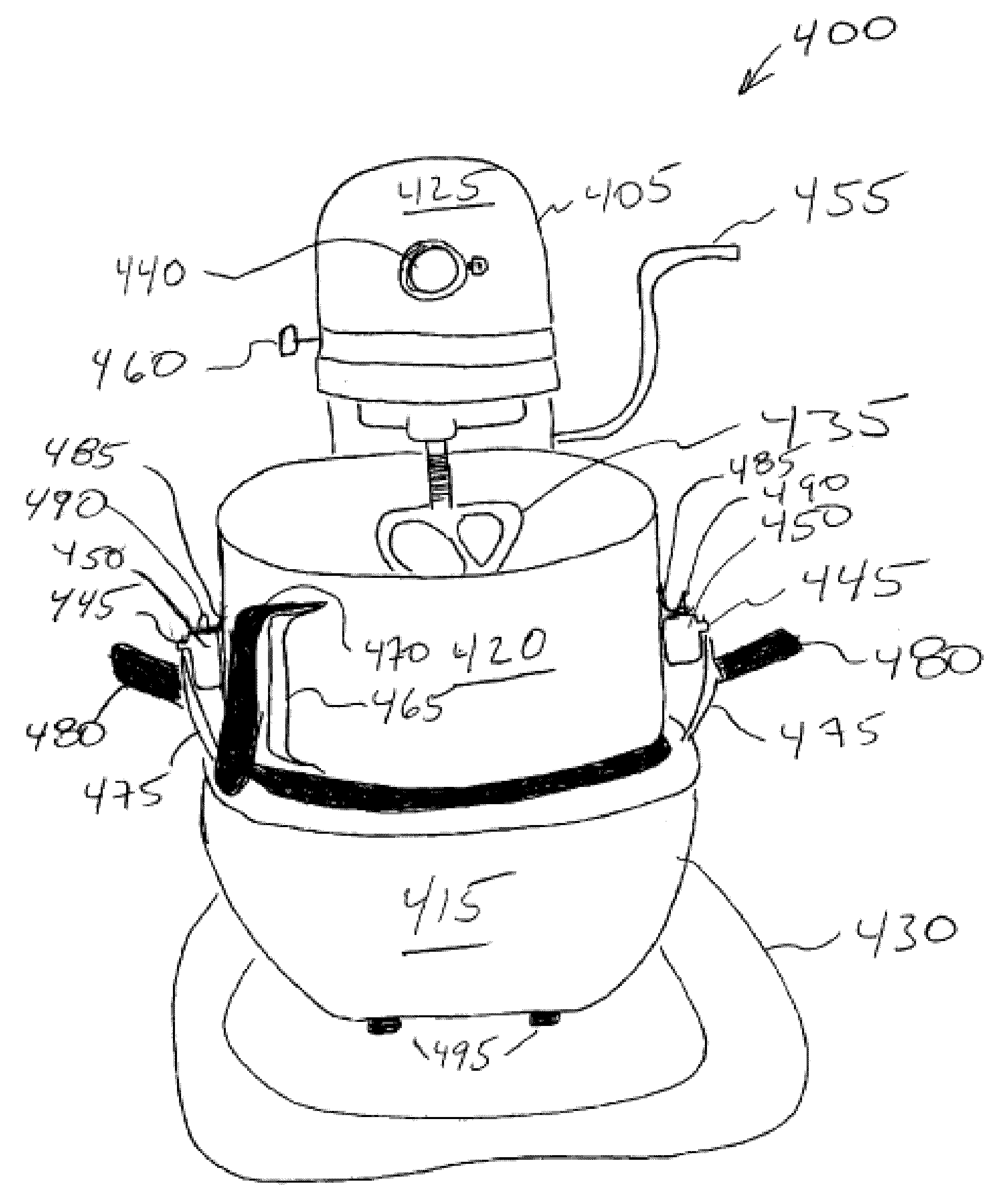 Method and system for producing a temperature profile in a food preparation container