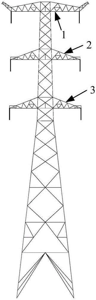 An AC UHV same-tower double-circuit linear tower