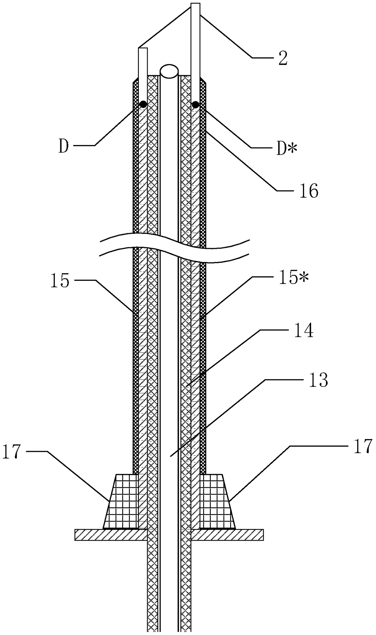 Umbrella-shaped radiofrequency ablation electrode needle for endoscope