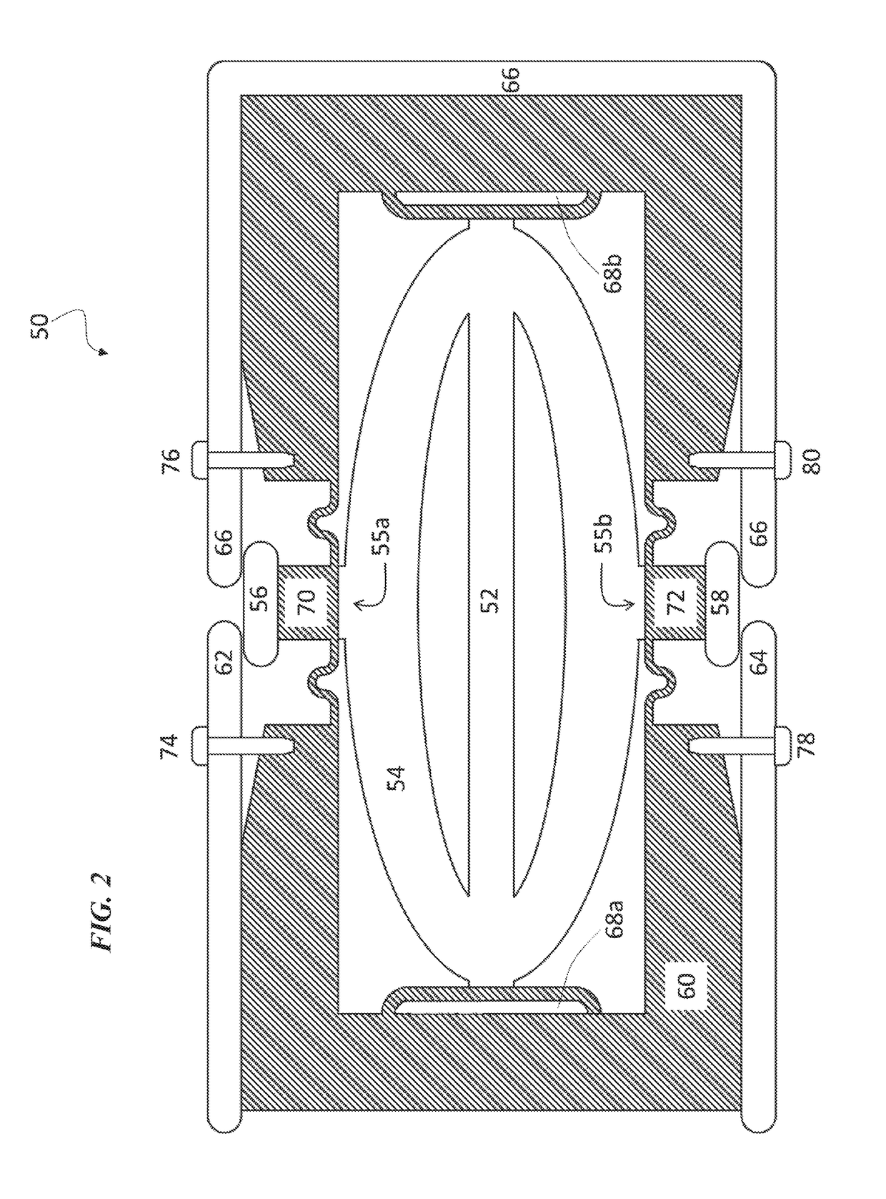 Ultrafast electromechanical disconnect switch having contact pressure adjustment and switching chamber