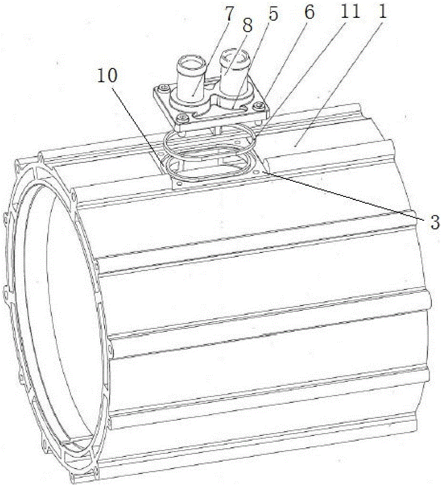 Water-cooling motor shell