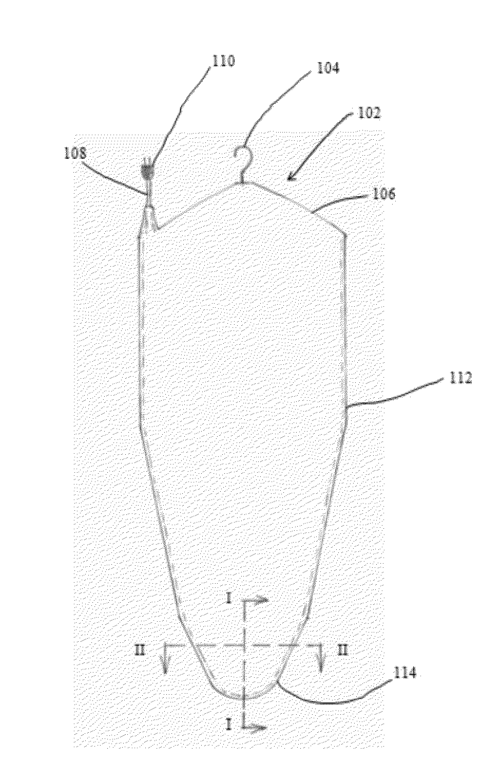 Heating device having hanging portion