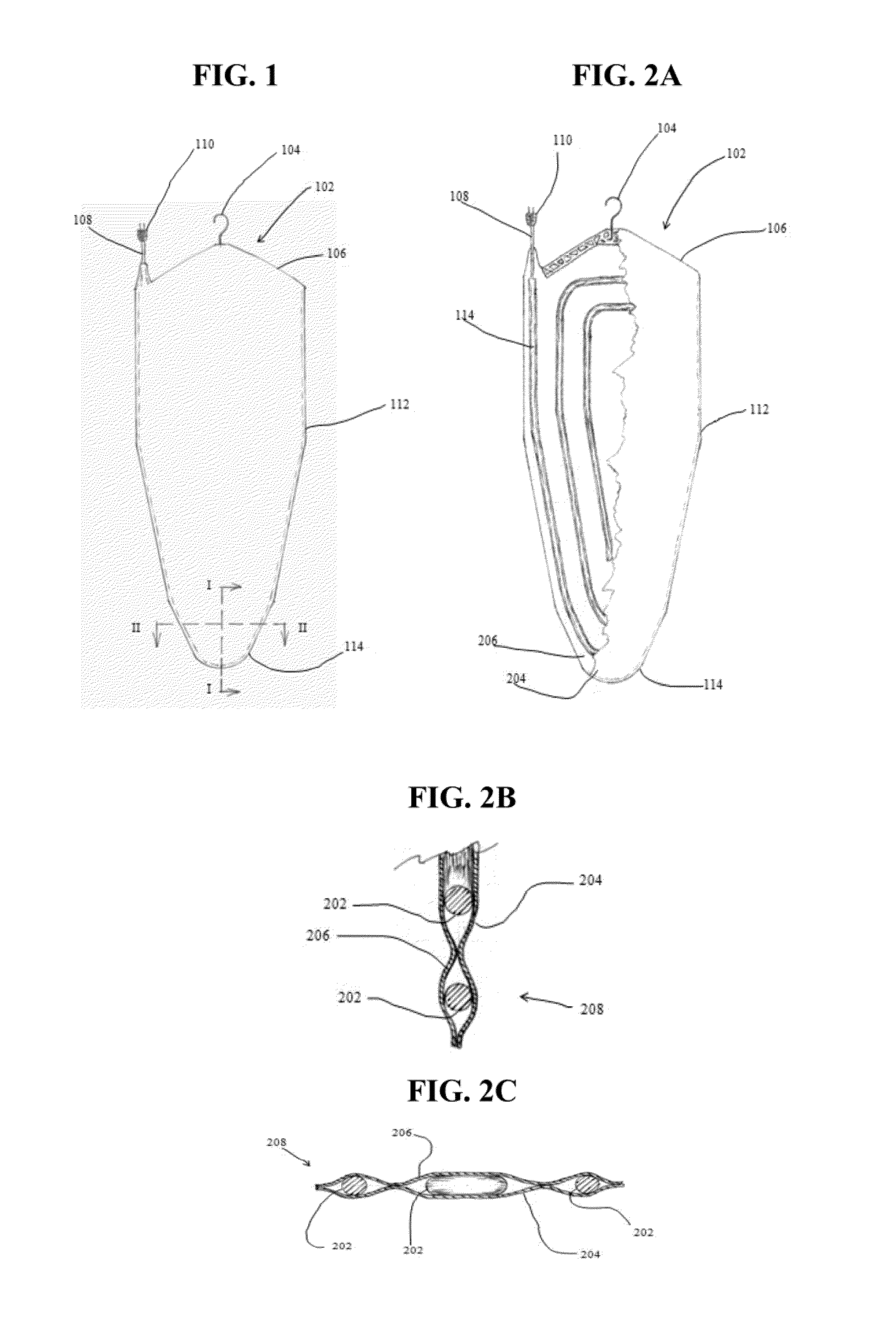 Heating device having hanging portion