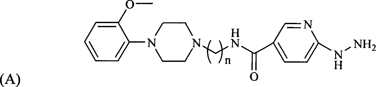 99mtc marked 2-methoxyphenyl piperazine derivative complexes as well as preparation method and uses thereof