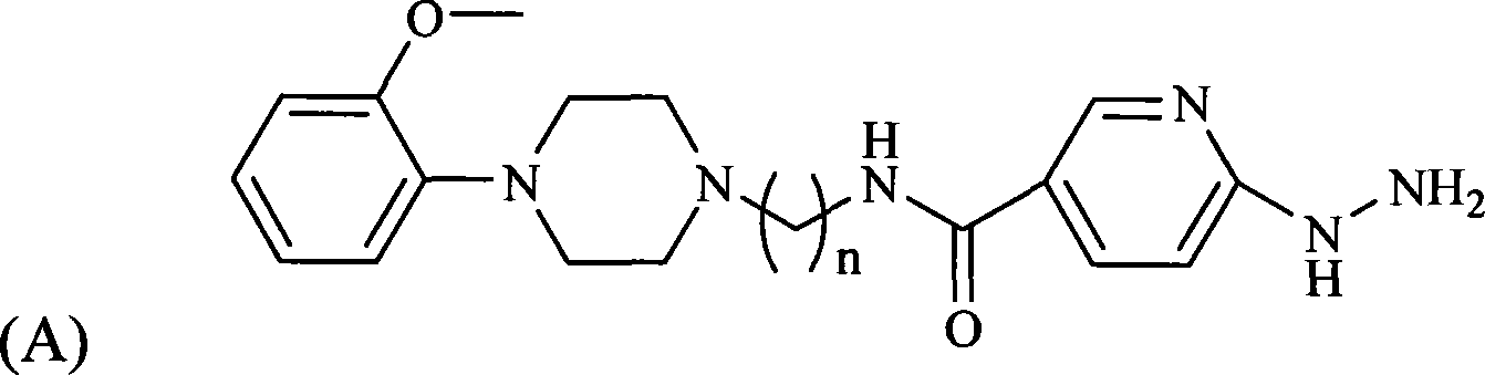 99mtc marked 2-methoxyphenyl piperazine derivative complexes as well as preparation method and uses thereof