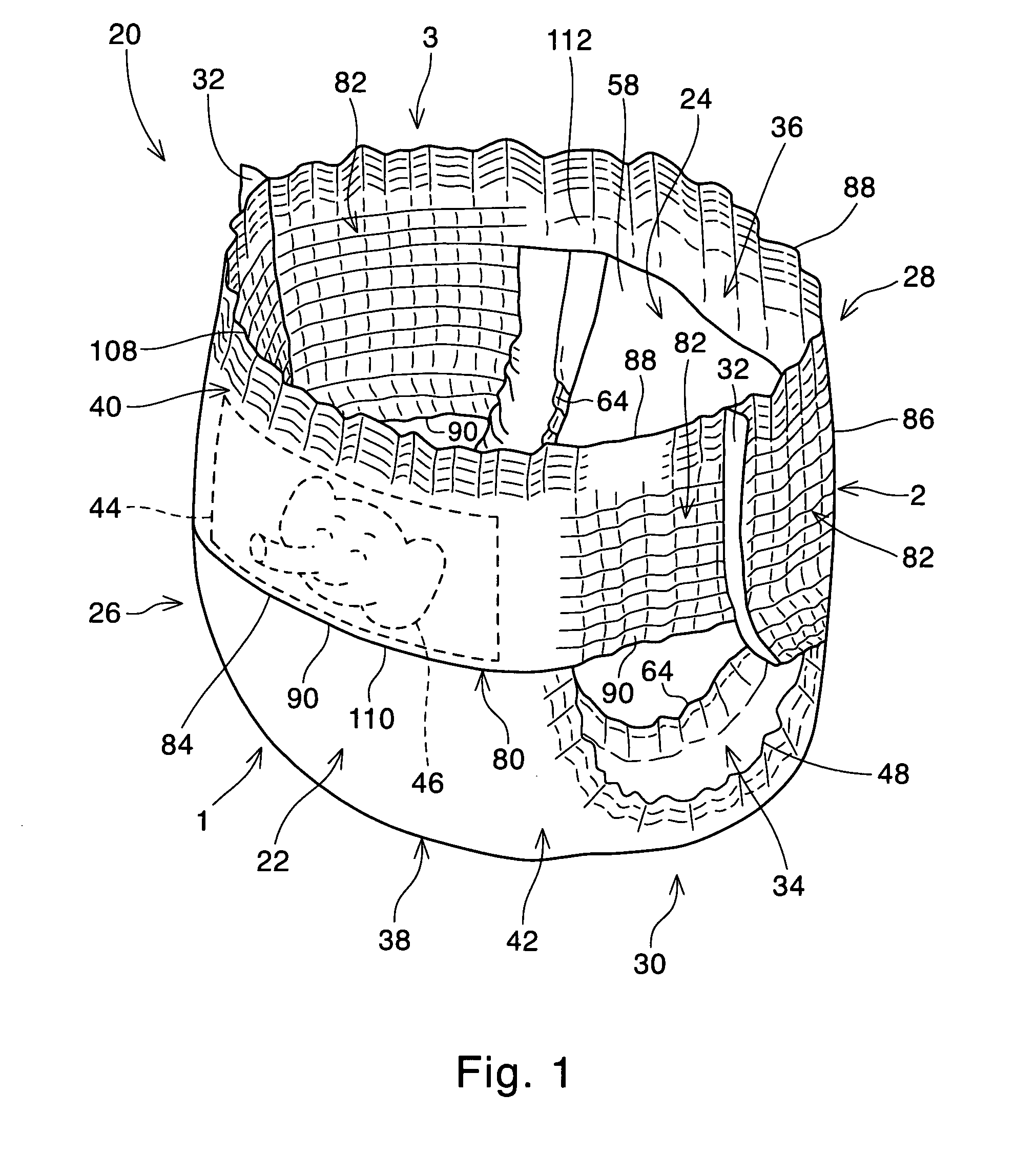 Disposable pull-on garment