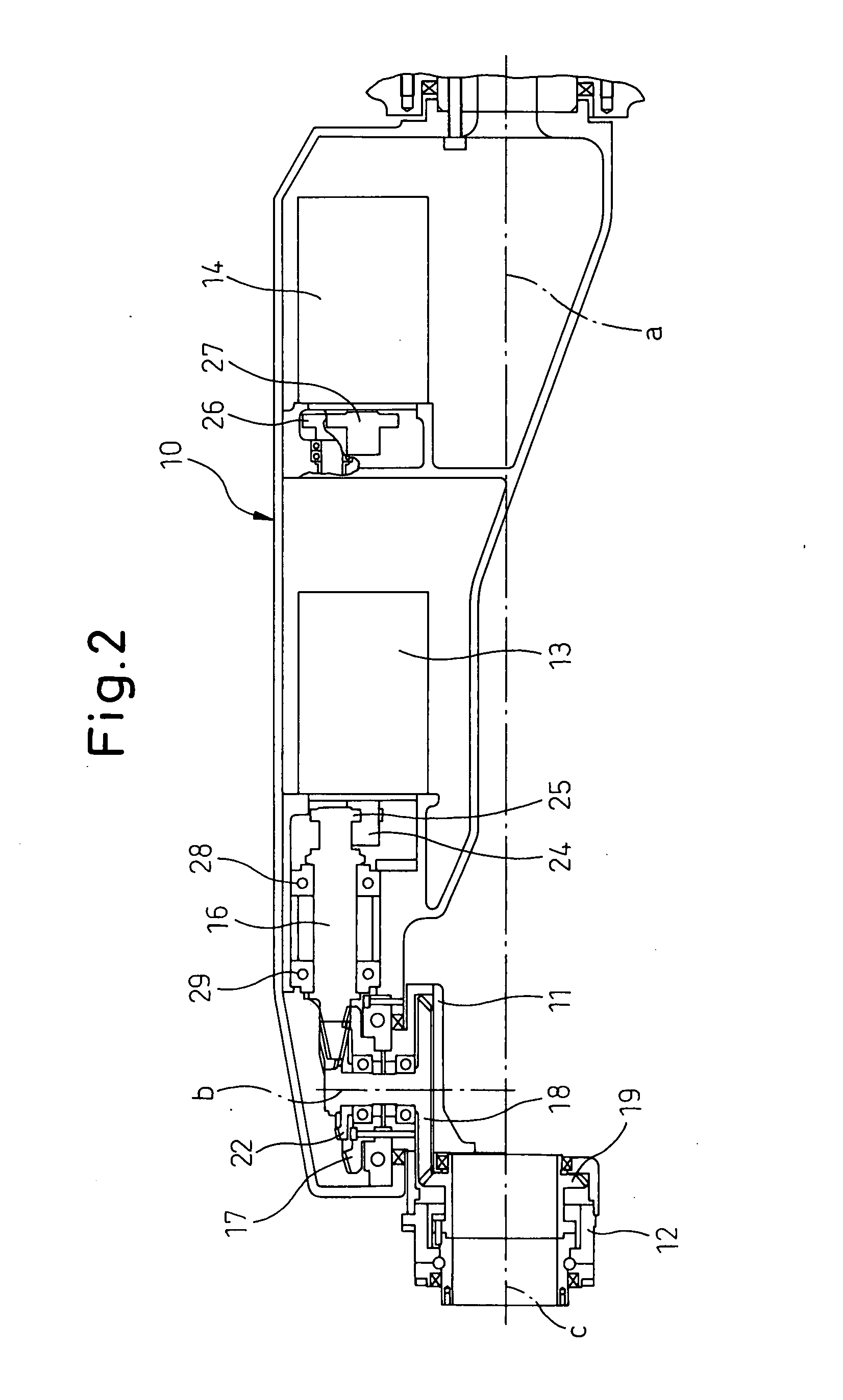 Wrist driving structure for industrial robot