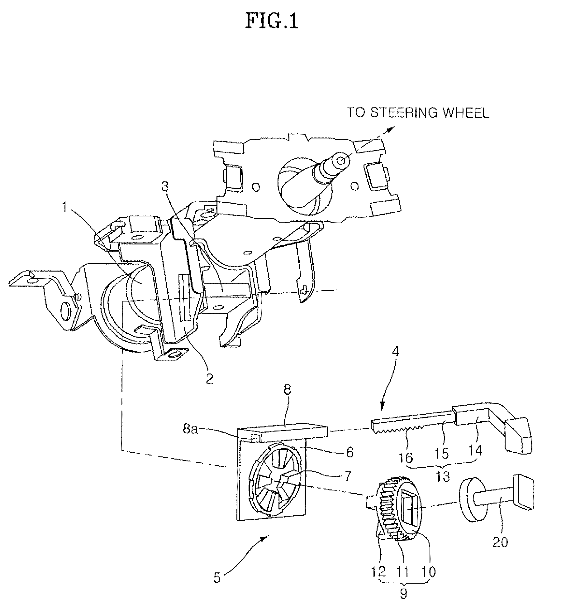 Push-pull type tilt lever assembly for steering system of vehicle