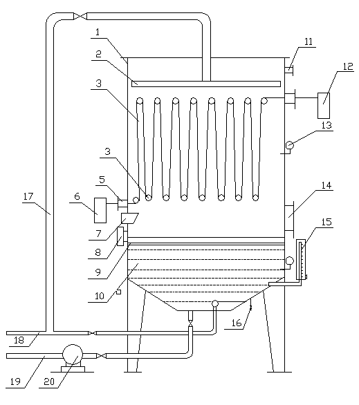 Method for producing kombucha beverage by liquid spraying fermentation tower filled with non-woven fabric