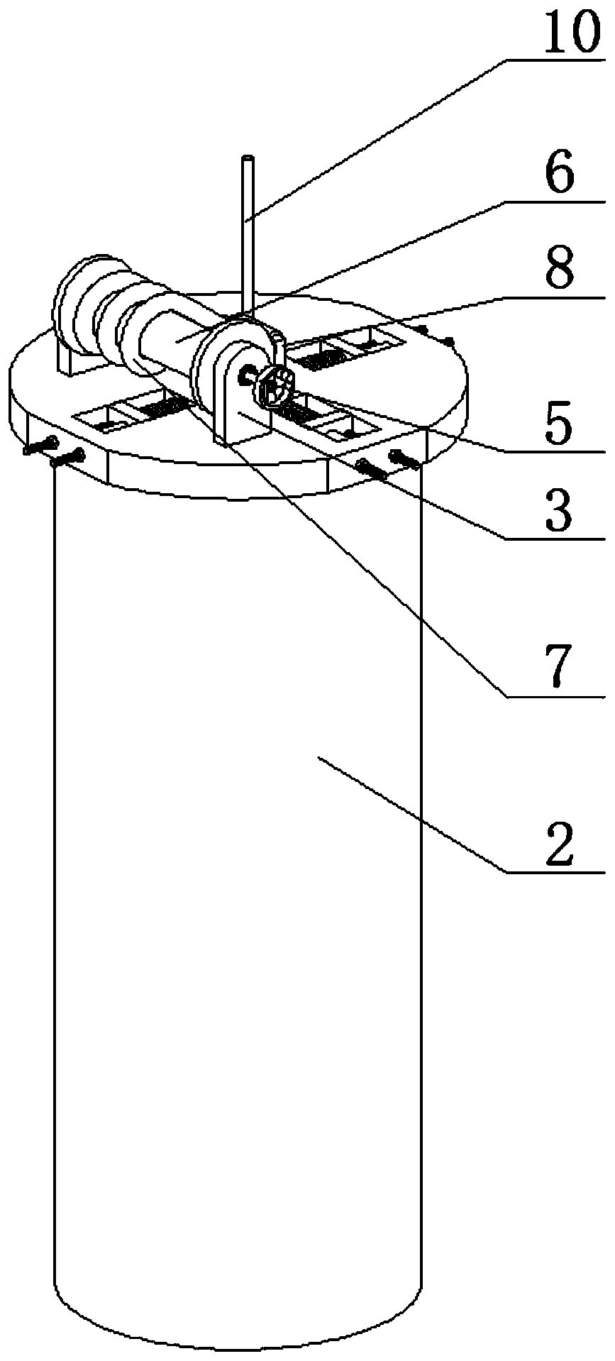 A vertical pipeline sand blaster with retractable device