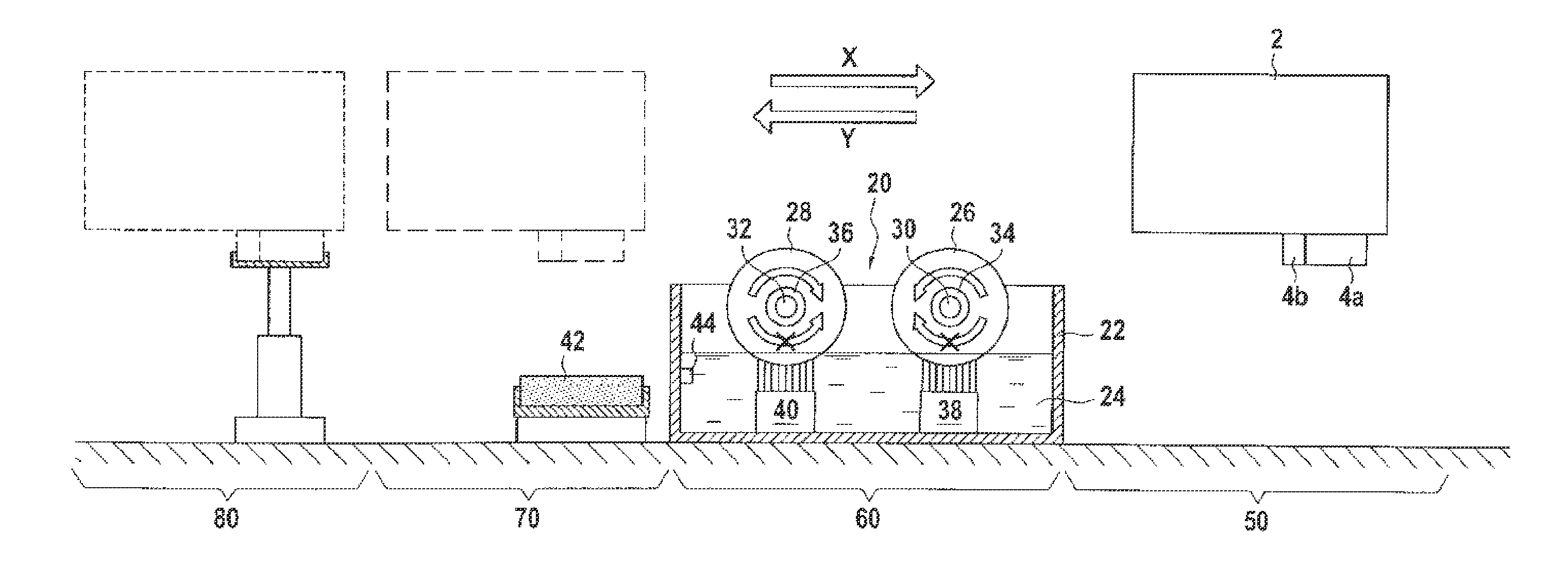 Wiping device for an ink jet franking machine