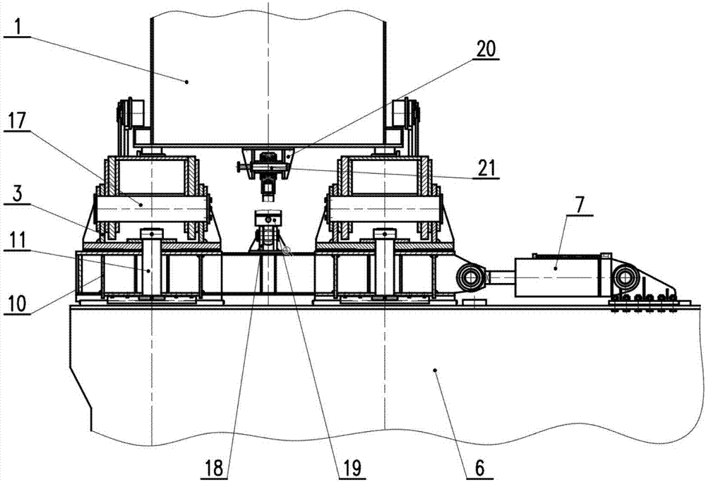 Load balancing control device and method for outriggers of bridge erecting machine