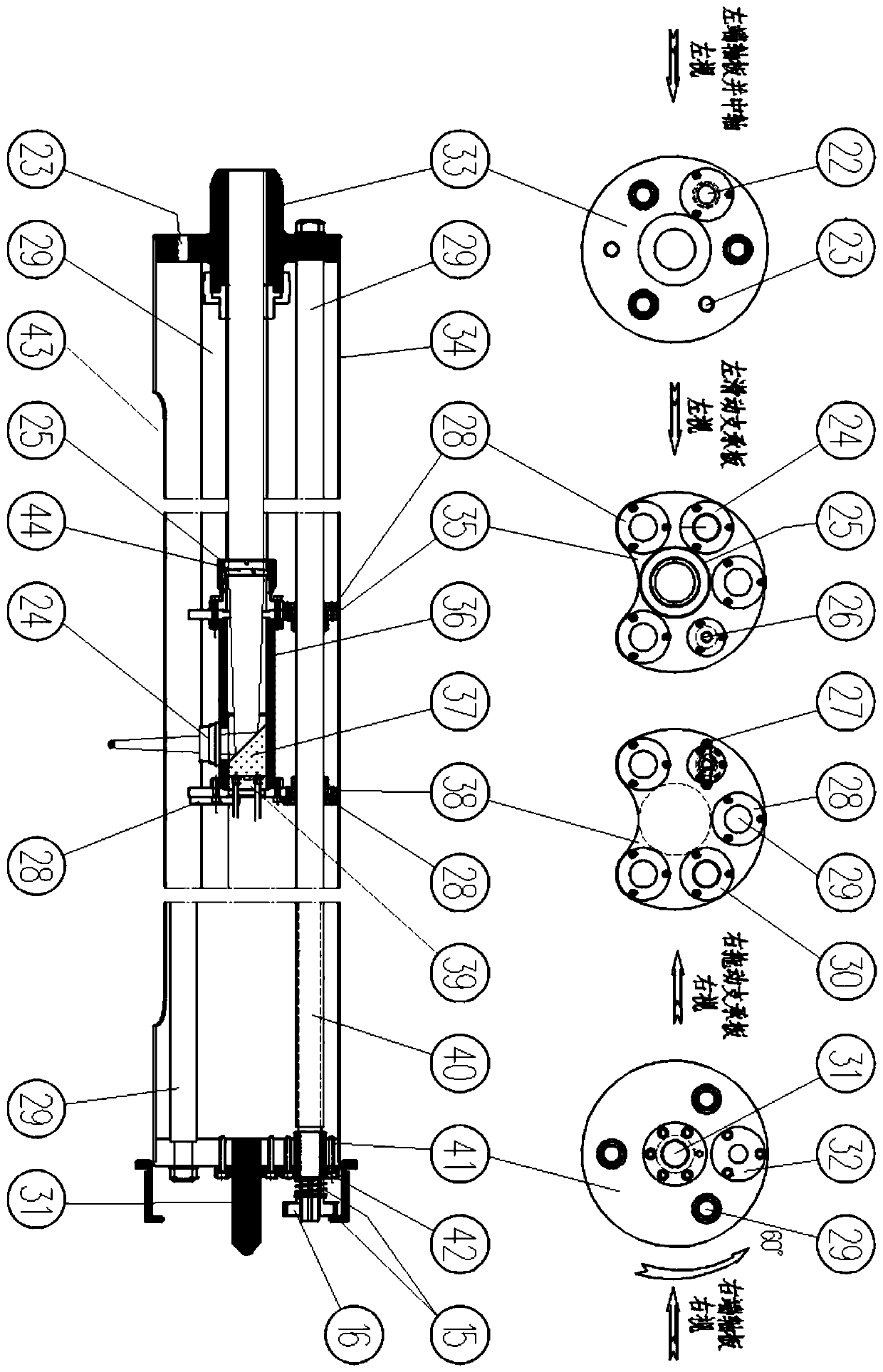 High-power semiconductor laser surface treatment device for inner walls of large long barrels