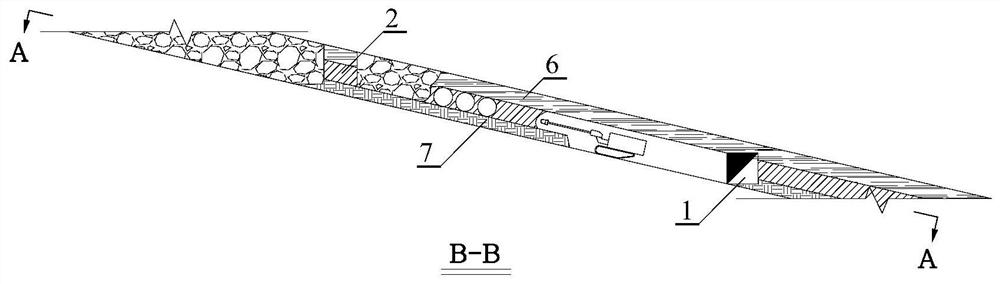 A kind of continuous mining method of auger mining machine for gently inclined extremely thin vein soft rock ore body