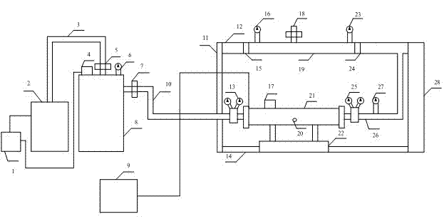 Underwater gas transportation pipeline leakage detection experiment platform