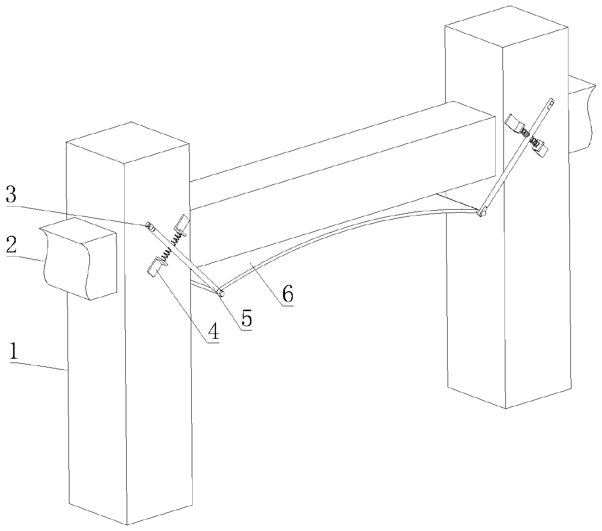 Beam column damping structure