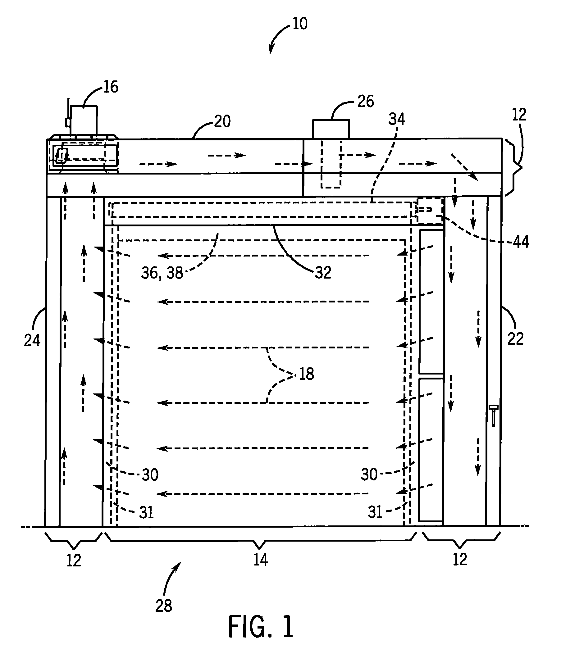 Air Curtain Doorway With Integrated Doors