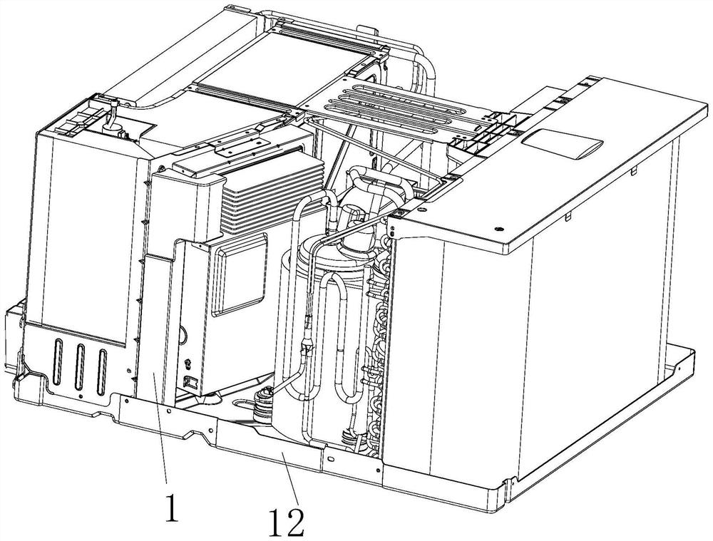 Auxiliary heat dissipation structure, air conditioner and control method