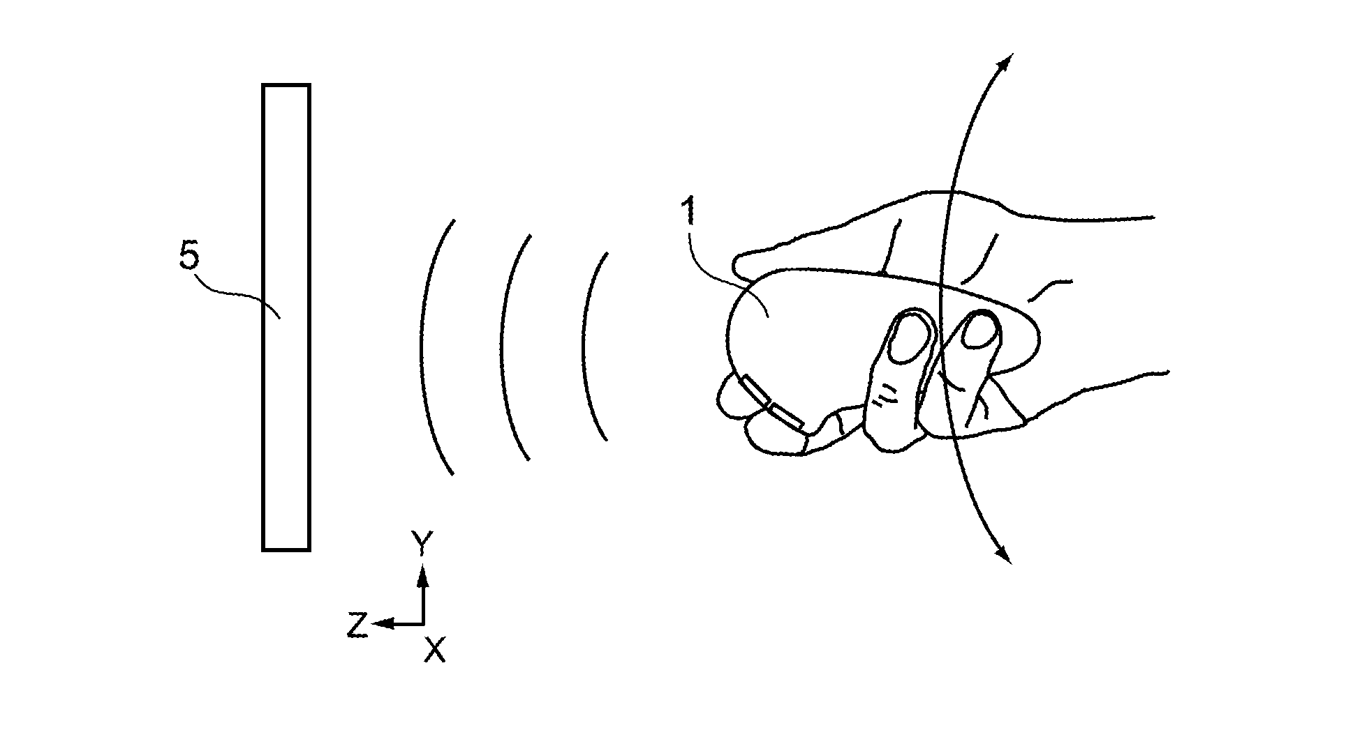 Input apparatus, control apparatus, control system, electronic apparatus, and control method