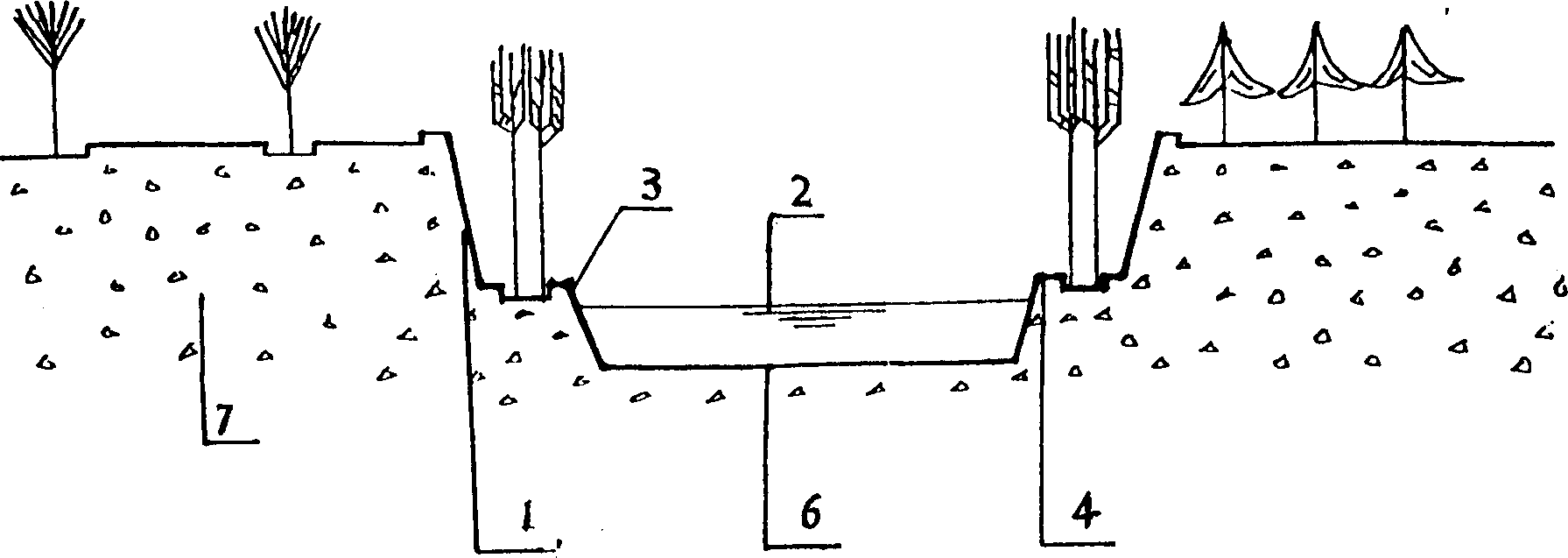 Subsiding step type riverbed and river channel improvement method