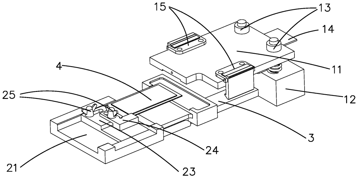 Half box sliding push drive fixture