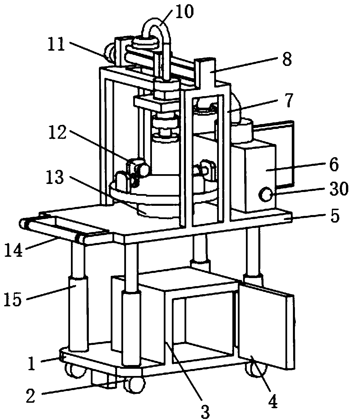 Grinding device for television outer shell