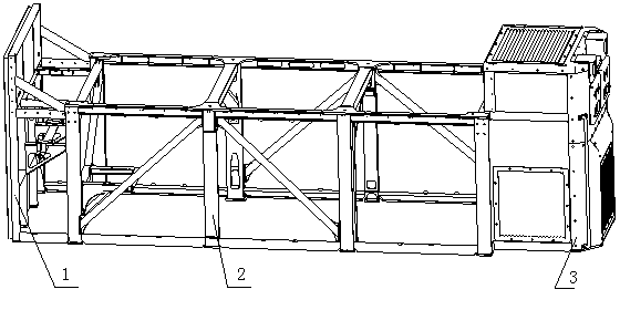 Detachable upright post type steel structure for internal combustion locomotive cooling chamber