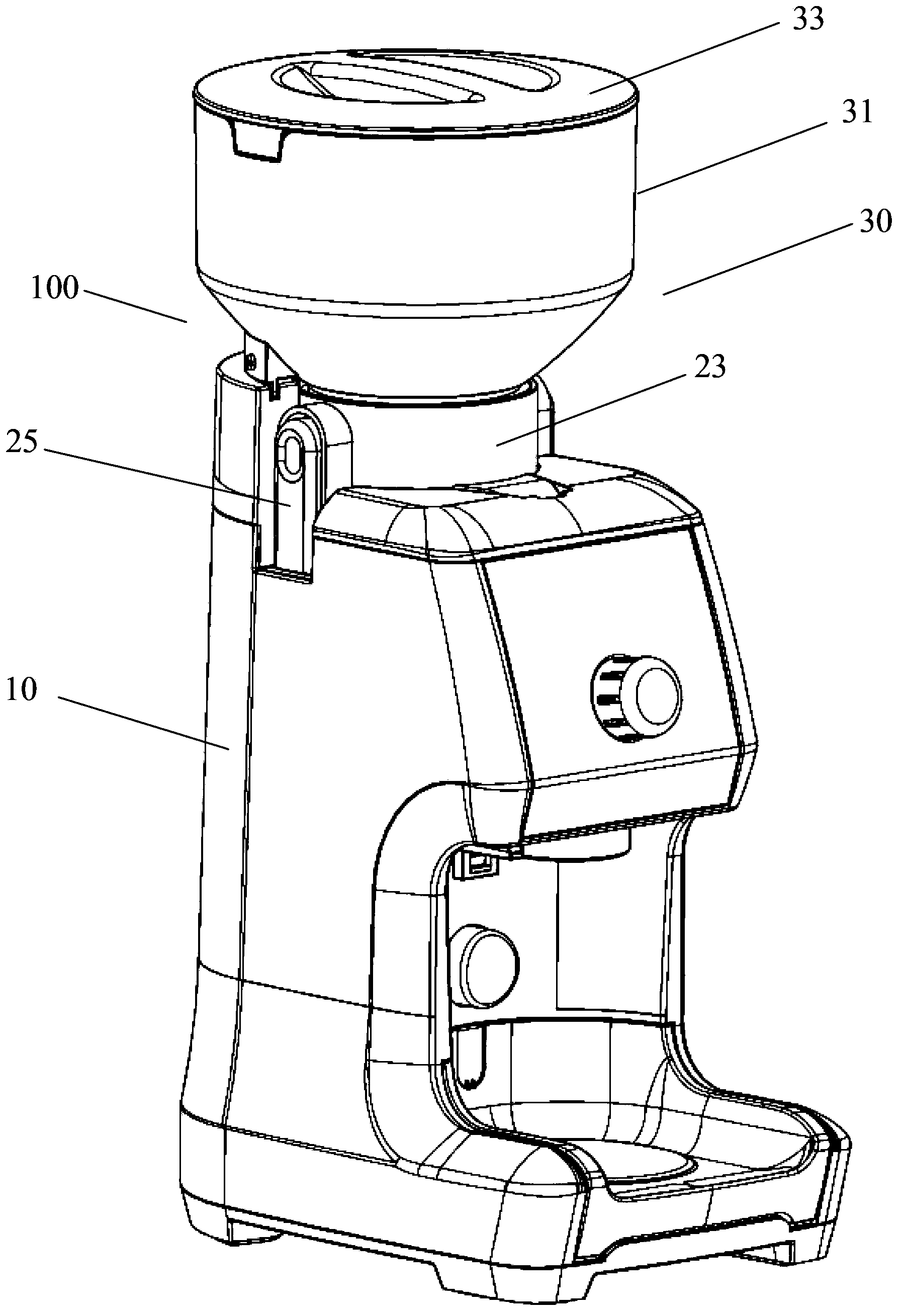 Coffee bean grinding machine